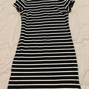 Old Navy Black and White Striped Mini Dress